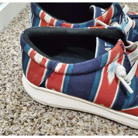 Ariat Hilo Men’s 9EE Wide Serape Canvas Shoes Centinela Style 10042581 Lace Up - Picture 5 of 10